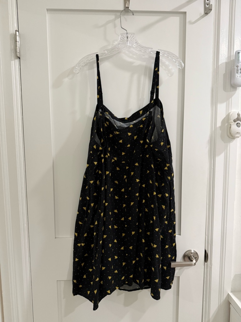 Torrid black lightweight dress w/ polka dot + bee pattern (fair) - Picture 8 of 12